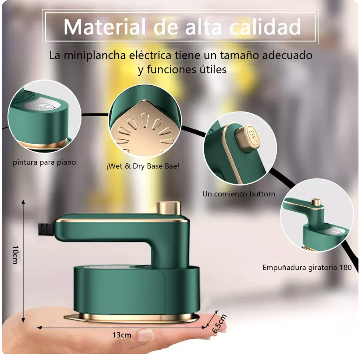 Mini Plancha Portátil de Viaje 5x Más Rápida – Cero arrugas en segundos