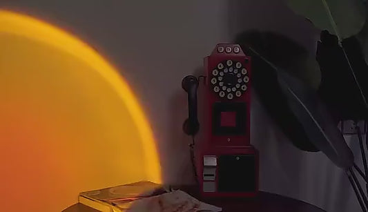 Sunset Lamp Lámpara de proyector de luz con USB Color ajustable Rotación de 180° LED romántica