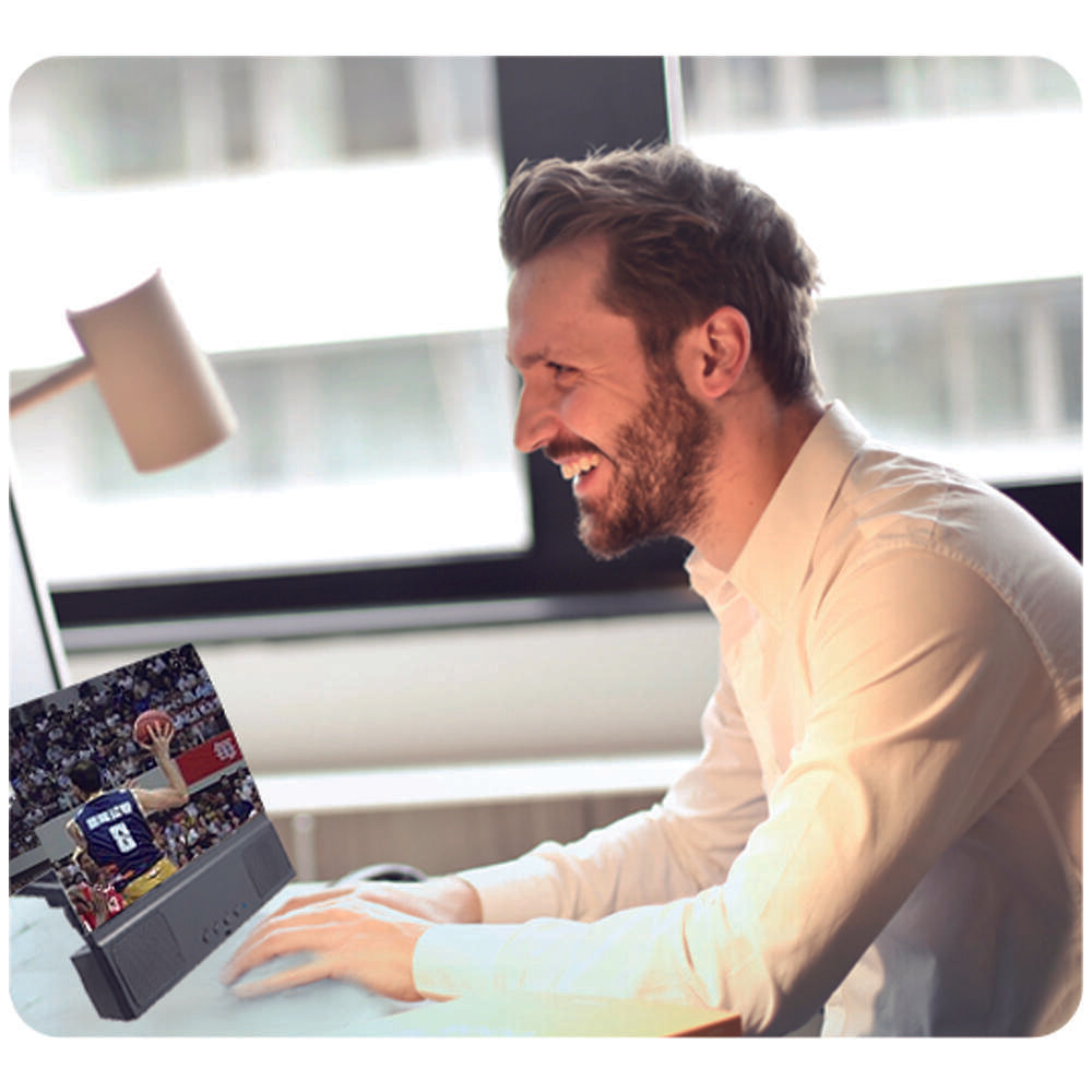 🎬 Amplificador de Tela 12” com Alto-falante Bluetooth – Experiência de Cinema no Seu Bolso