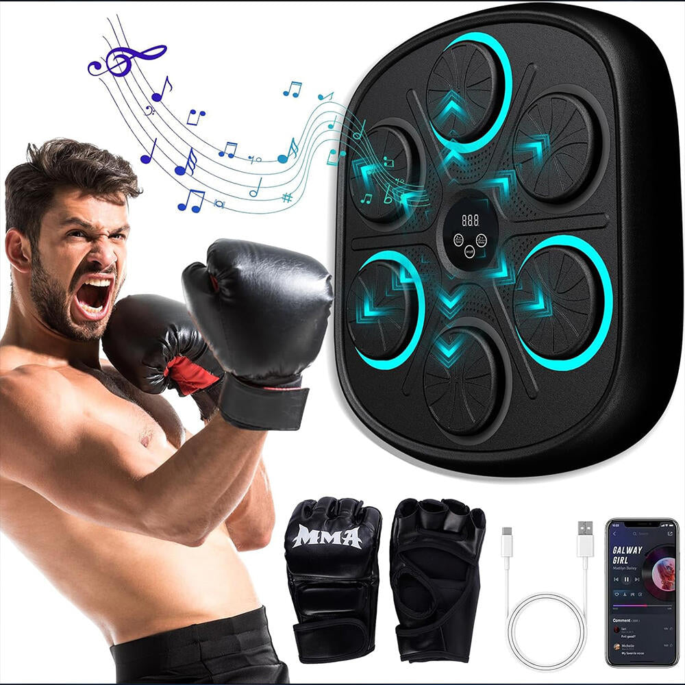 Máquina de Boxeo Inteligente con Música y Luces LED – ¡Entrena, diviértete y supera tus límites!