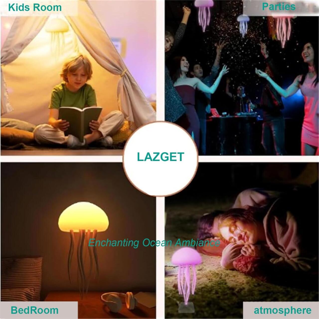 Lámpara Flotante de Medusa – Iluminación LED RGB