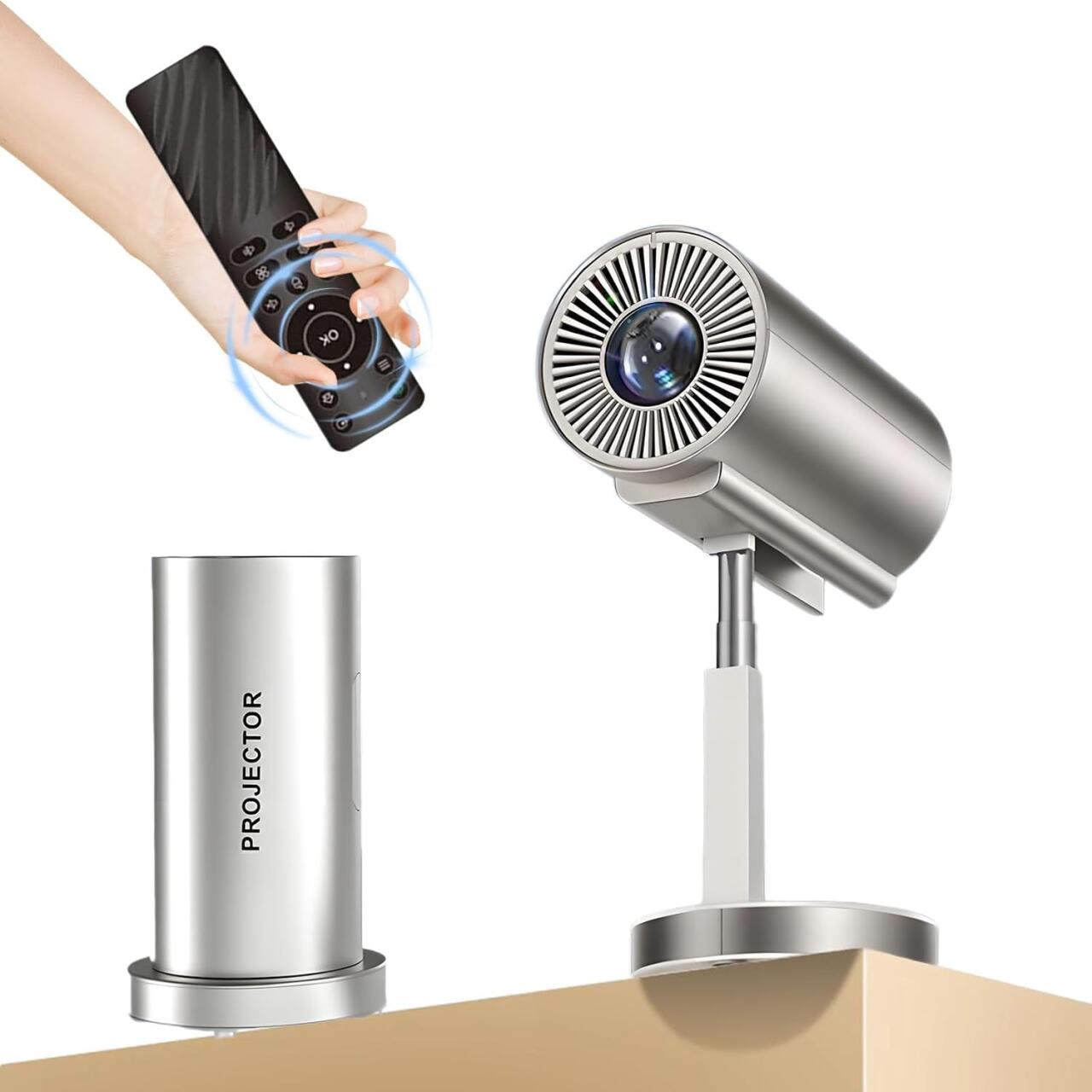 CineFlex Pro – Proyector Inteligente WiFi + Bluetooth con Cabezal Ajustable 90°📽️✨