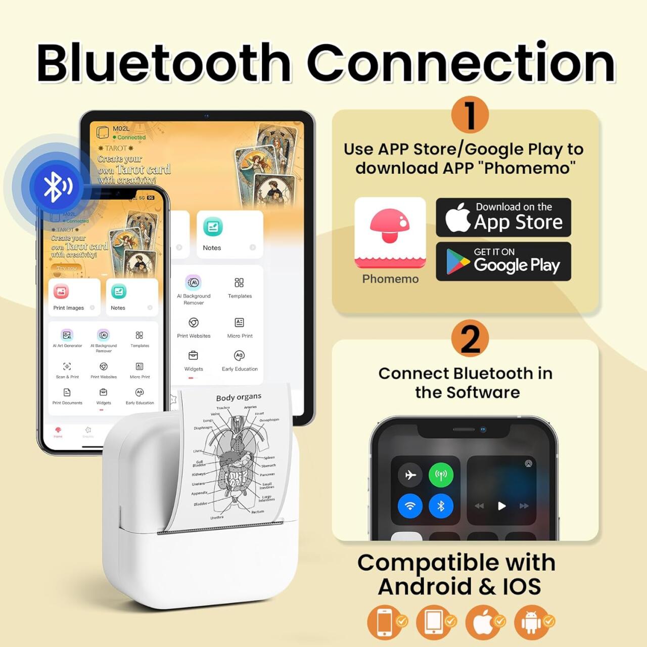 M2 Mini Impresora Térmica Portátil Bluetooth & WiFi – ¡Imprime tu vida en segundos! 🖨️📱